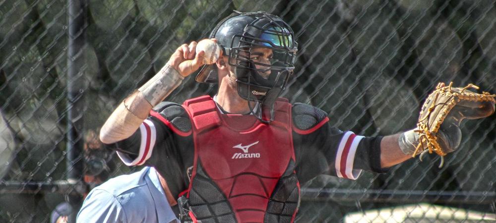 Zach Coffield and the Owens baseball team dropped a pair of games to Sinclair on the road today. Photo by Nicholas Huenefeld/Owens Sports Information