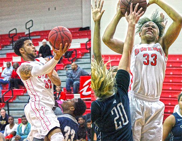 John Murry and Ashley Tunstall will look to lead their respective teams against Cincinnati State on Saturday in the SHAC. It will be the regular season finale for both teams as they prepare for postseason play. Photos by Tobias Flemming/Owens Sports Information