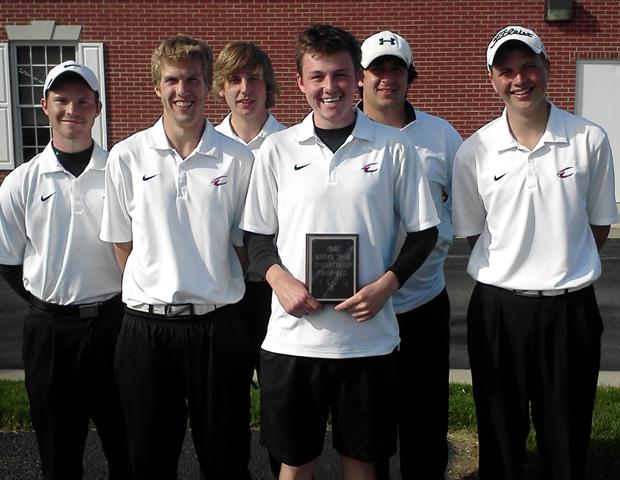 The Express golf team captured first place in the Defiance College Invitational today. Photo courtesy of Josh Williams/Owens Sports Information