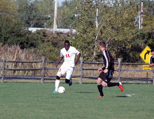 Glenroy Miller scored three times to lead the Express past Jackson 3-1 today. Photo by Nicholas Huenefeld/Owens Sports Information
