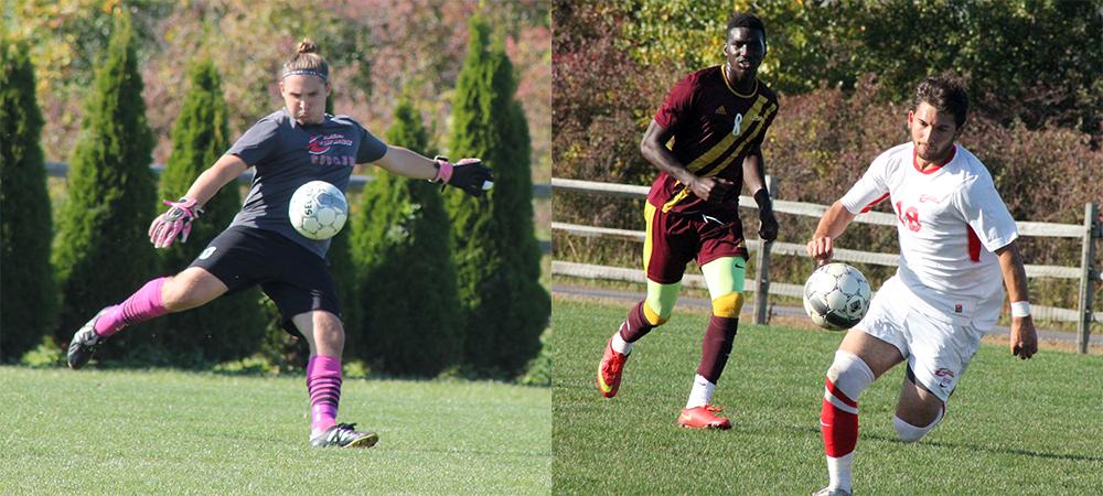 Kyle Rowan (left) and Matt Almester (right) both earned OCCAC honors this week. Photos by Nicholas Huenefeld/Owens Sports Information