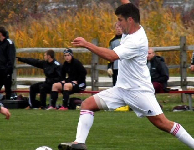 Novak Vuk Janicic, who led the team in scoring, was named the OCCAC Co-Offensive Player of the Year, First Team All-OCCAC and Second Team All-Region XII. He was also the region's fifth leading scorer as he amassed 37 points on 14 goals and nine assists. Photo by Nicholas Huenefeld